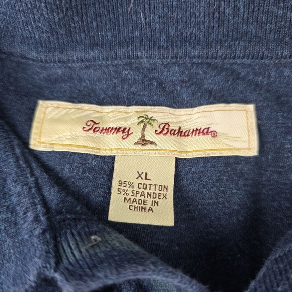 Tommy Bahama Polo Shirt XL Blue Outdoors Long Sleeve Preppy - Picture 3 of 6